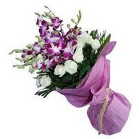 Flowers to Jagadhri. OrchidsnRoses Bouquet of 20 Flowers to Jagadhri