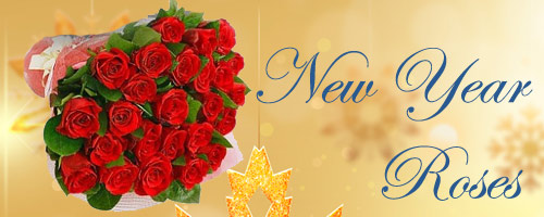 New Year Roses to Ahmedabad