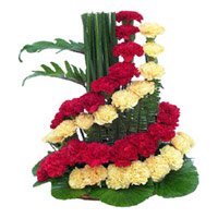 Flower Delivery in India - Mix Carnation Basket