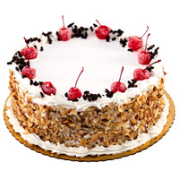 Send 2 Kg Black Forest Cake with Rakhi Delivery in India From 5 Star Hotel