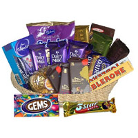 Special Gifts to India comprising Basket of Exotic Chocolate to India