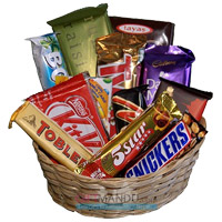 Order for Wedding Gifts to India. Basket of Assorted Wedding Chocolate in India