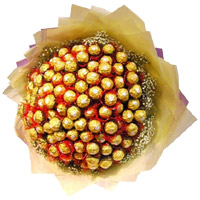 Father's Day Chocolates Delivery in India. Send 64 Pcs Ferrero Rocher Bouquet of Chocolate in India