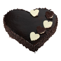 Buy 2 Kg Heart Shape Chocolate Truffle Cake to India