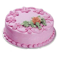 Order Rakhi with Cakes to India. 1 Kg Eggless Strawberry Cakes in India From 5 Star Bakery