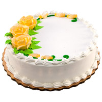 1 Kg Eggless Vanilla Cake to India From 5 Star Bakery