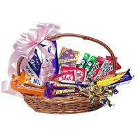 Place Order for Father's Day Gifts to India containing Basket of Indian Assorted Chocolate in India