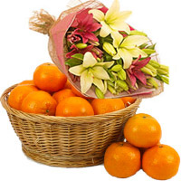 Deliver Housewarming Fresh Orange Fruit to India