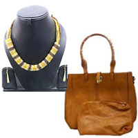 Best Rakhi Ladies Bag with Fancy Necklace 04 Gifts to India Online