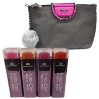 Send Rakhi Gifts to India Online comprising Ladies Bag with LipStick