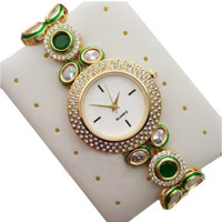 Send RAkhi with Rakhi Gifts to India that includes SONATA WOMEN'S WATCH-87003SL01A