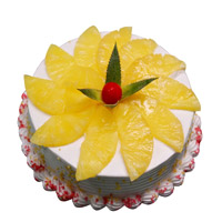 Buy 2 Kg Pineapple Cake to India From 5 Star Bakery on Rakhi