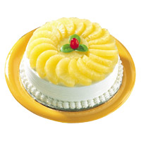 Best Rakhi Cake to India consist of 3 Kg Pineapple Cake From 5 Star Hotel on Rakhi