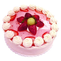 Send 1 Kg Strawberry Cakes to India From 5 Star Hotel on Rakhi
