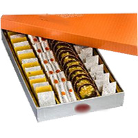 Special Wedding Gifts Delivery in India. 500 gm Assorted Kaju Sweets to India