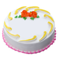 Deliver Rakhi and Cake. Online 500 gm Eggless Vanilla Cake in India