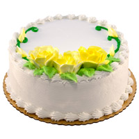 Order Now to send 1 Kg Eggless Vanilla Cakes to India From 5 Star Hotel on Rakhi
