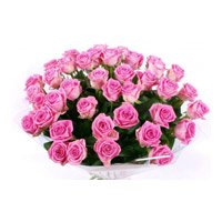Order Pink Roses Bouquet 60 flowers with Rakhi to India for Rakhi